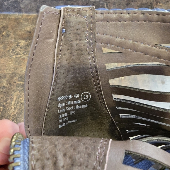 Not Rated - Love To All Woven Cutout Ankle Heeled Bootie in Blue NWOB - Picture 8 of 9